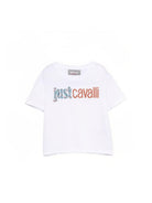 T-shirt per bambina Just Cavalli Kids bianca con stampa grafica JGP26067TS WHITE ROBERTO CAVALLI KIDS 
