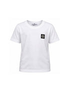 T- shirt per bambino Stone Island Kids bianca a girocollo L2S162100003S0047 V0001 STONE ISLAND KIDS 