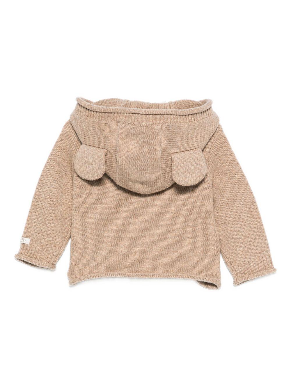 Cardigan per neonato Donsje beige con scollo a V 3039601 00176 DONSJE 