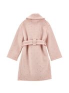 Cappotto per bambina Monnalisa Kids rosa con decorazione con strass 17H111 8036 094F MONNALISA KIDS 