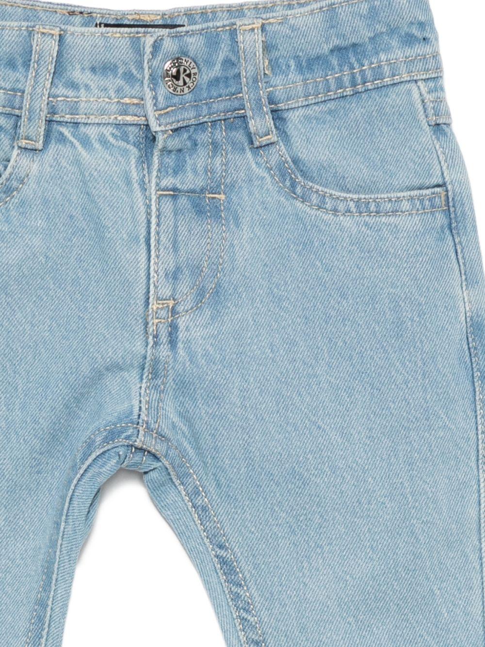 Pantaloni per neonato John Richmond Junior in denim con logo sul retro RIP26137JE DENIM BLUE LIGHT JOHN RICHMOND KIDS 