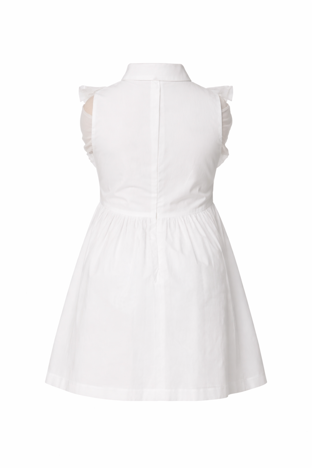Abito per neonata Elisabetta Franchi La Mia Bambina bianco con ruches decorative EGAB2310TV033 0004 ElISABETTA FRANCHI KIDS 