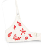 Bikini per donna MC2 Saint Barth bianco con motivi marini ricamati MRL0001 01068L MC2 ST. BARTH 