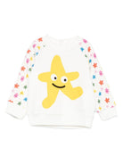 Felpa per neonata Stella McCartney Kids bianco con stampa grafica TX4050 Z3059 101 STELLA McCARTNEY KIDS 