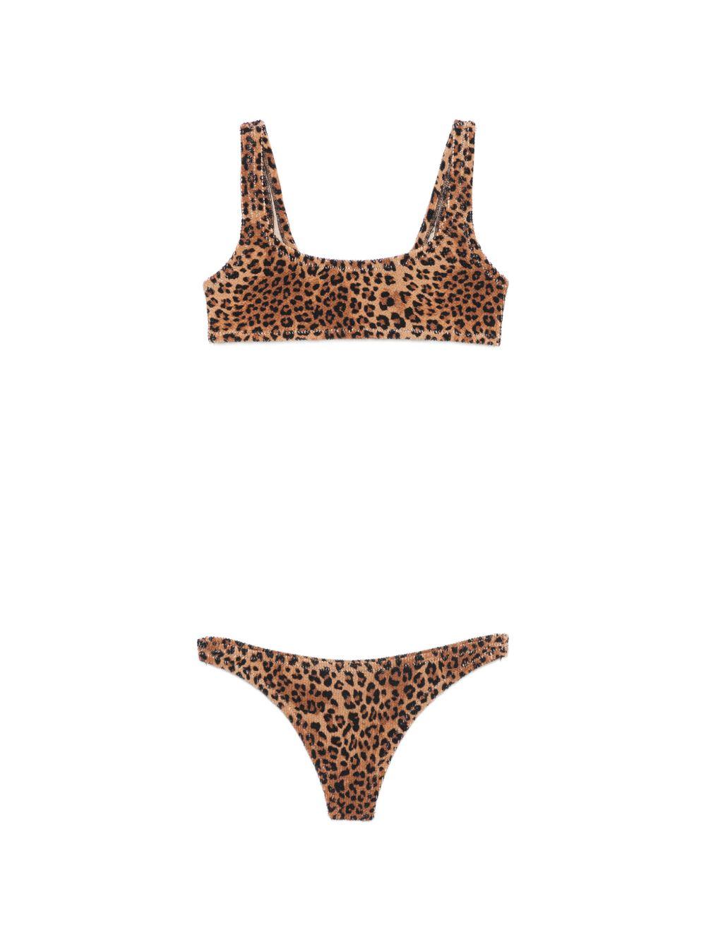 Costume da bagno da donna Naomi MC2 Saint Barth marrone con stampa animalier NAO0012 00048L MC2 ST. BARTH 