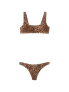 Costume da bagno da donna Naomi MC2 Saint Barth marrone con stampa animalier NAO0012 00048L MC2 ST. BARTH 
