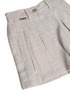 Shorts in tela per bambina Brunello Cucinelli Kids grigio con glitter BH547S285 C169 BRUNELLO CUCINELLI KIDS 