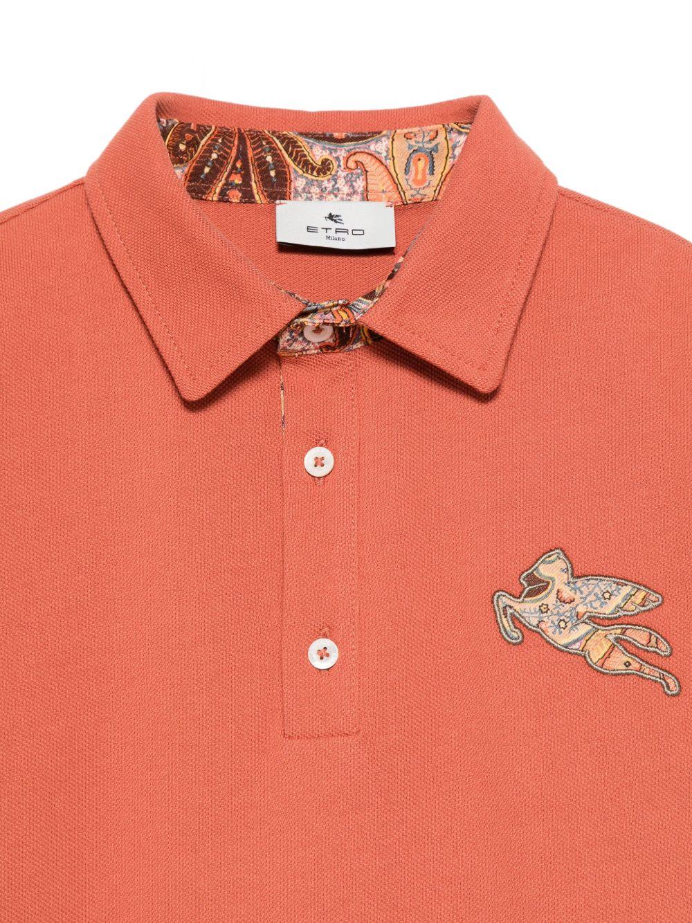 T-shirt per bambino Etro Kids rossa con colletto stile polo GY8P01 Z0022 403 ETRO KIDS 