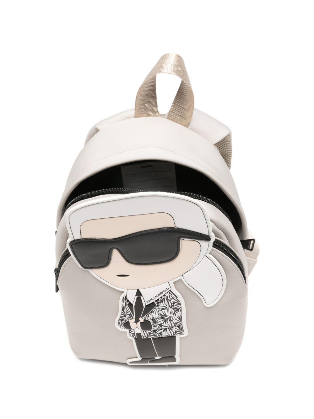 Zaino per bambini Karl Lagerfeld Kids beige con dettaglio in rilievo Z31208 211 KARL LAGERFELD KIDS 