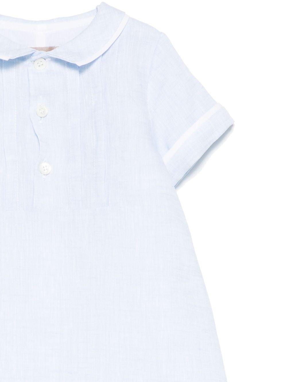 Tutina per neonato La Stupenderia azzurro plissettata TBPG57 D34 LA STUPENDERIA 