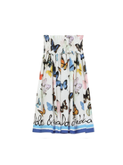 Gonna midi con stampa per bambina Dolce & Gabbana Kids bianco con orlo svasato L55I46 FI5KS HB5KB DOLCE & GABBANA KIDS 