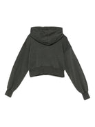 Felpa per bambina MSGM Kids grigia con decorazioni in cristallo F5MSJGHS161 103 MSGM KIDS 