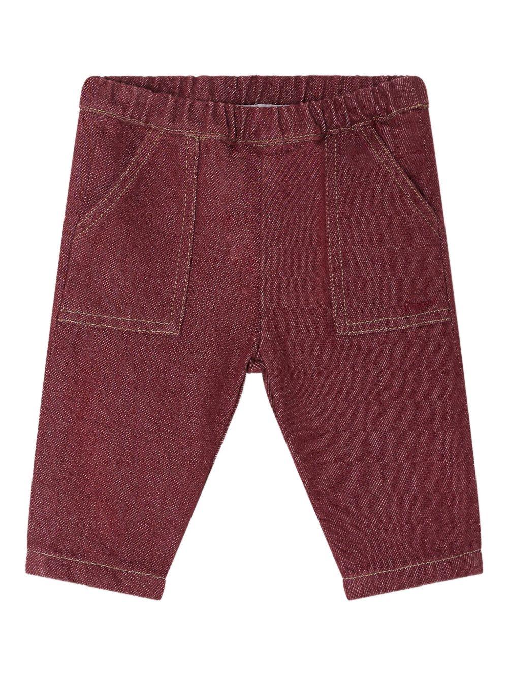 Pantaloni per neonato Bonpoint Thursday borgogna con vita elasticizzata W05ZPAW00001 052A BONPOINT 