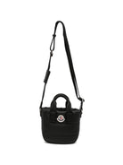 Borsa per bambina Moncler Enfant nera con patch logo sul davanti L29545L00001N0200 999 MONCLER KIDS 