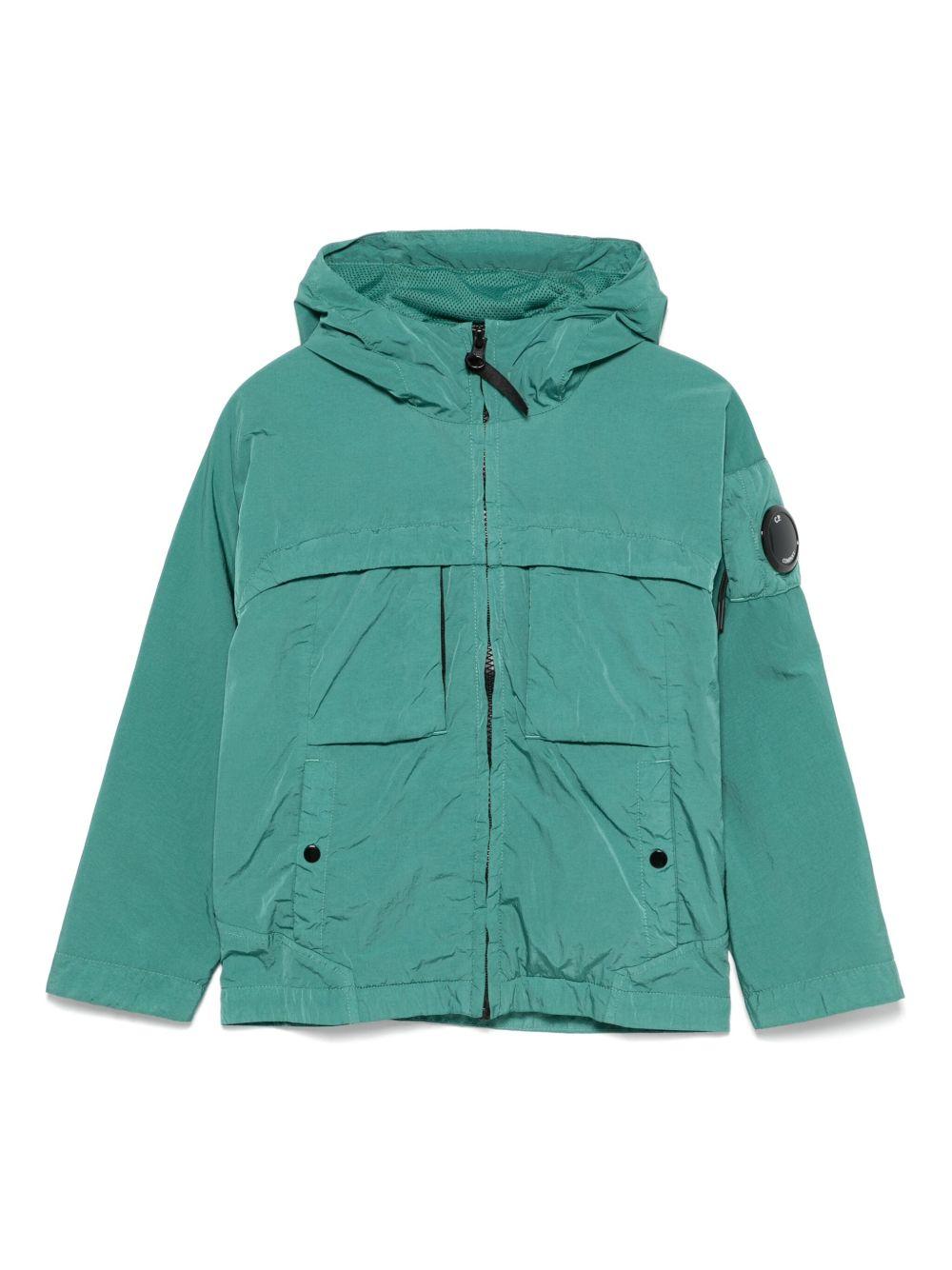 Giubbino per bambino C.P. Company verde con cappuccio CUS010L3C00 30326 C.P.COMPANY KIDS 