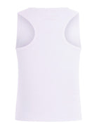 Canotta per bambina Stella McCartney Kids bianca con logo sul davanti a contrasto TY8B92 Z2016 100 STELLA McCARTNEY KIDS 