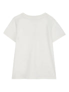 T-shirt per bambina Michael Kors Kids bianco con logo dorato R30492 117 MICHAEL KORS KIDS 