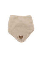 Bavaglino Bintje per neonati Donsje beige con ricamo orsetto 7100703 00017 DONSJE 