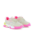 Sneakers per bambina Billieblush beige con inserti fucsia U21991 148 BILLIEBLUSH KIDS 
