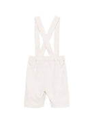 Shorts con bretelle per neonato Mariella Ferrari beige con vita elasticizzata sul retro PNG7BIS ECRU MARIELLA FERRARI 