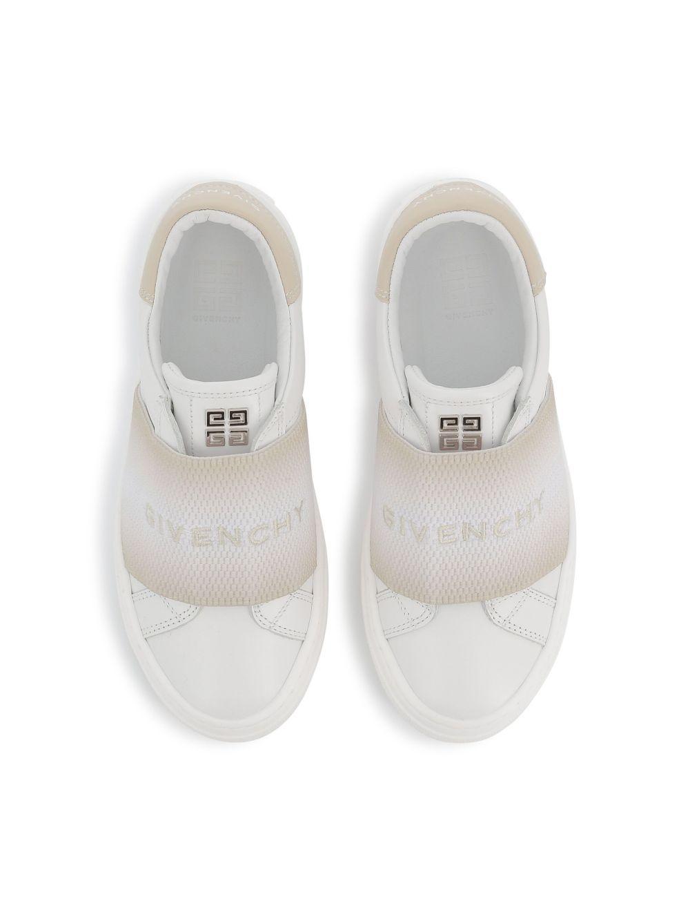 Sneakers per bambina Givenchy Kids bianco con ricamo con logo H30673 184 GIVENCHY KIDS 
