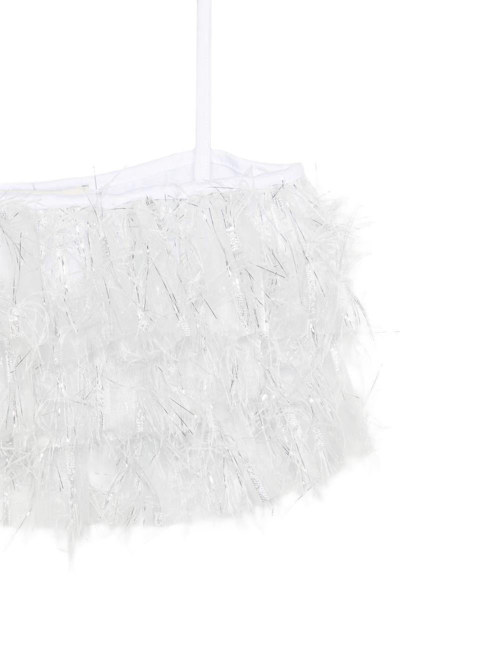 Top per bambina A'lapage bianco con dettaglio frange 25SAGTOP00090 BIANCO A'LAPAGE KIDS 