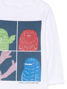 T-shirt per neonato Stella McCartney Kids bianco con stampa grafica TX8550 Z0434 100 STELLA McCARTNEY KIDS 