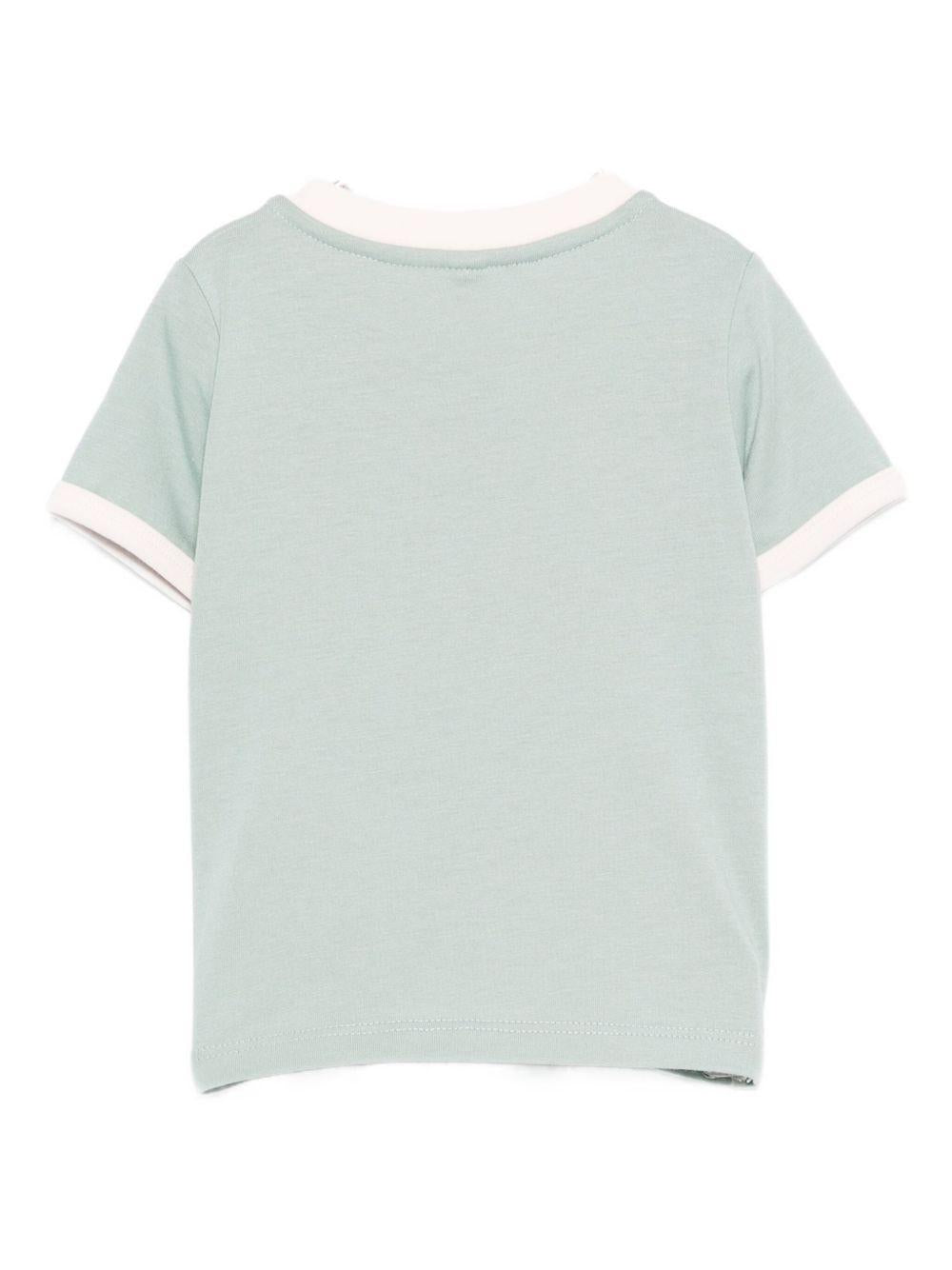 T-shirt per neonata Stella McCartney Kids verde con stampa sul davanti TX8091 Z0434 923 STELLA McCARTNEY KIDS 