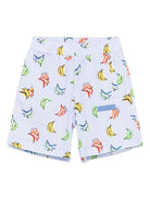 Costume con stampa banana per bambino Palm Angels Kids azzurro con motivo gessato PBCB006S25FAB003 4142 PALM ANGELS KIDS 