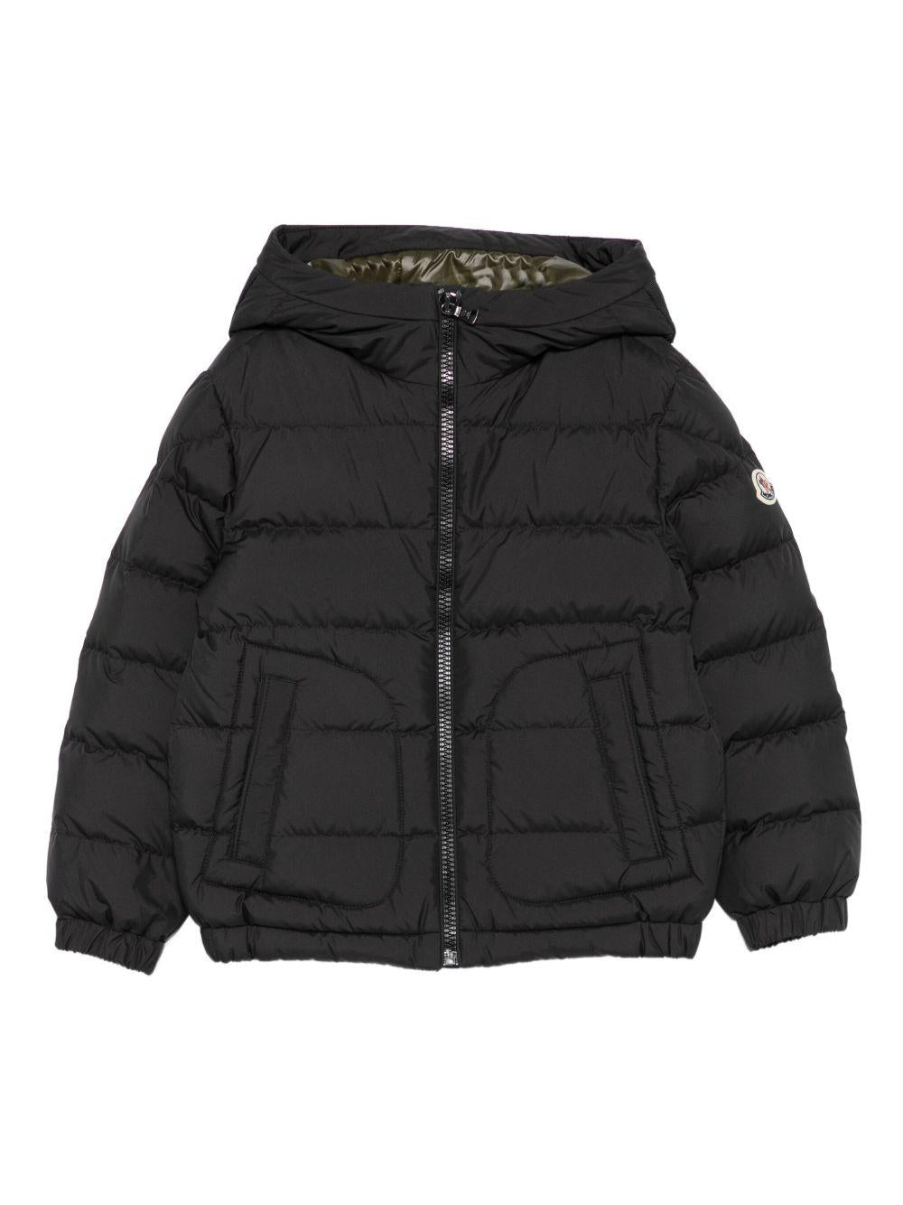 Giubbino Grecois per bambini Moncler Enfant nero con design trapuntato K29541A00062597YW 999 MONCLER ENFANT 