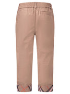 Pantaloni per bambino Burberry Kids beige con finiture con caratteristico motivo Vintage Check 8117169 B9719 BURBERRY KIDS 