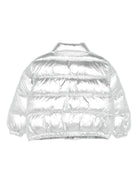 Giubbino per bambina Save The Duck Kids argento con patch con logo J31326G ICED21 10012 SAVE THE DUCK KIDS 