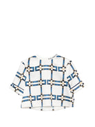 T-shirt per bambina Elisabetta Franchi La Mia Bambina bianca con dettagli blu EFCA2830TVE02 D681 ElISABETTA FRANCHI KIDS 