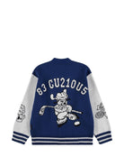 Cardigan per bambino Molo blu con design color-block 1W26K302 9757 MOLO KIDS 