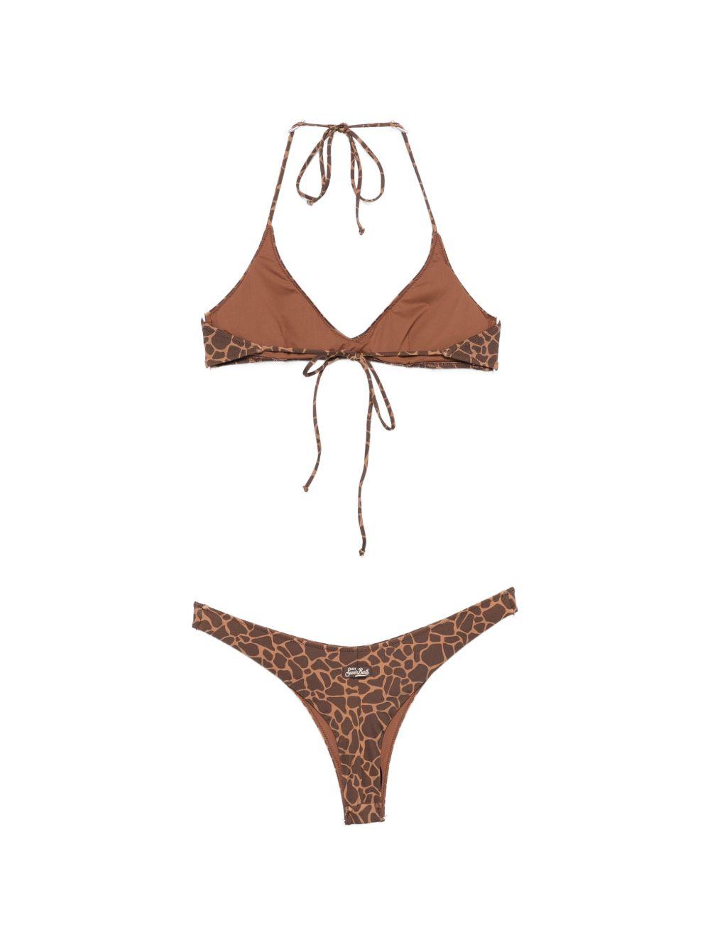 Bikini Hesni da donna MC2 Saint Barth marrone con stampa animalier HSN0001 00900L MC2 ST. BARTH 