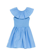 Abito Christal per bambina Molo azzurro con ruches 2S26E105 5649 MOLO KIDS 