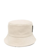 Cappello da pescatore per bambino Karl Lagerfeld Kids beige reversibile con toppa e logo Z31206 211 KARL LAGERFELD KIDS 