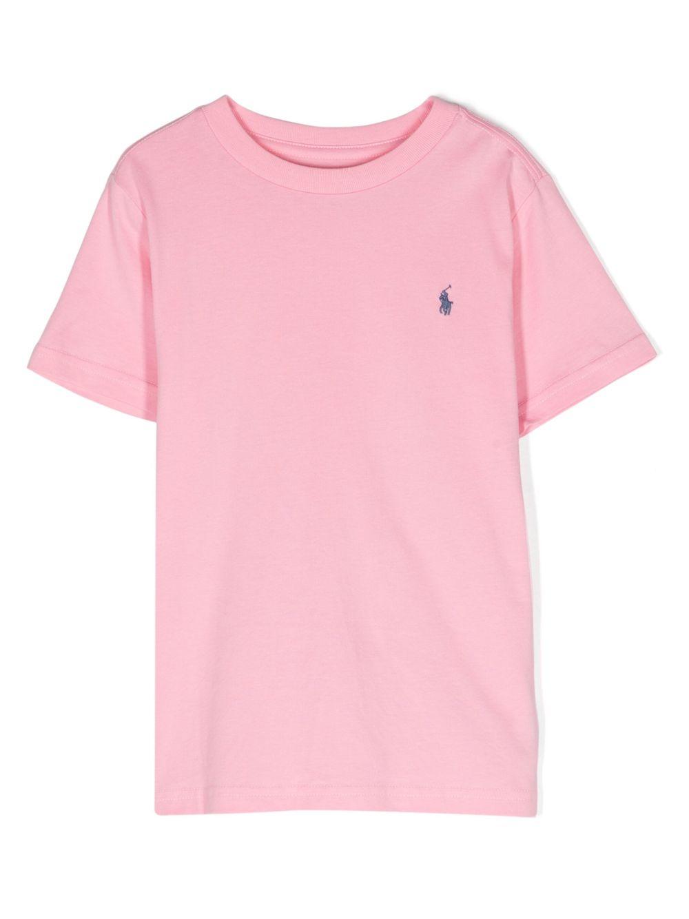 T-shirt per bambino Polo Ralph Lauren Kids rosa con ricamo Polo Pony 322832904 040 Ralph Lauren kids 