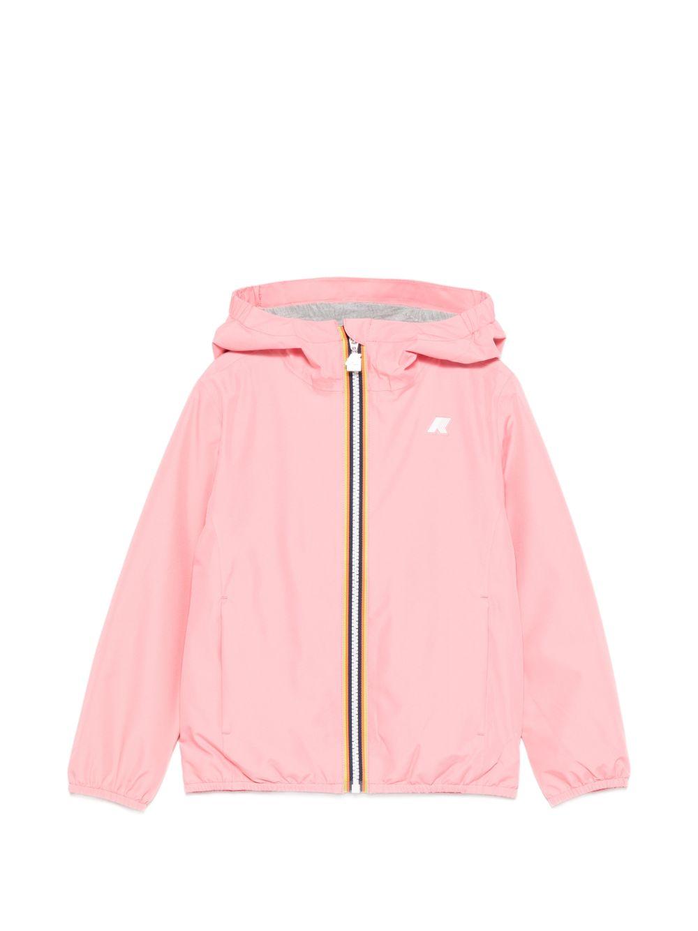 Giubbino P.Lily per bambina K-Way Kids rosa con logo applicato colorato K2148NW Q28 K-WAY KIDS 