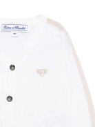 Cardigan per neonato Tartine Et Chocolat bianco con ricamo e bordo a contrasto CA18051 13 TArtine & Chocolat KIDS 