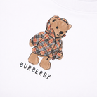 T-shirt per  neonato Burberry Kids bianca con stampa bear 8121198 A1464 BURBERRY KIDS 