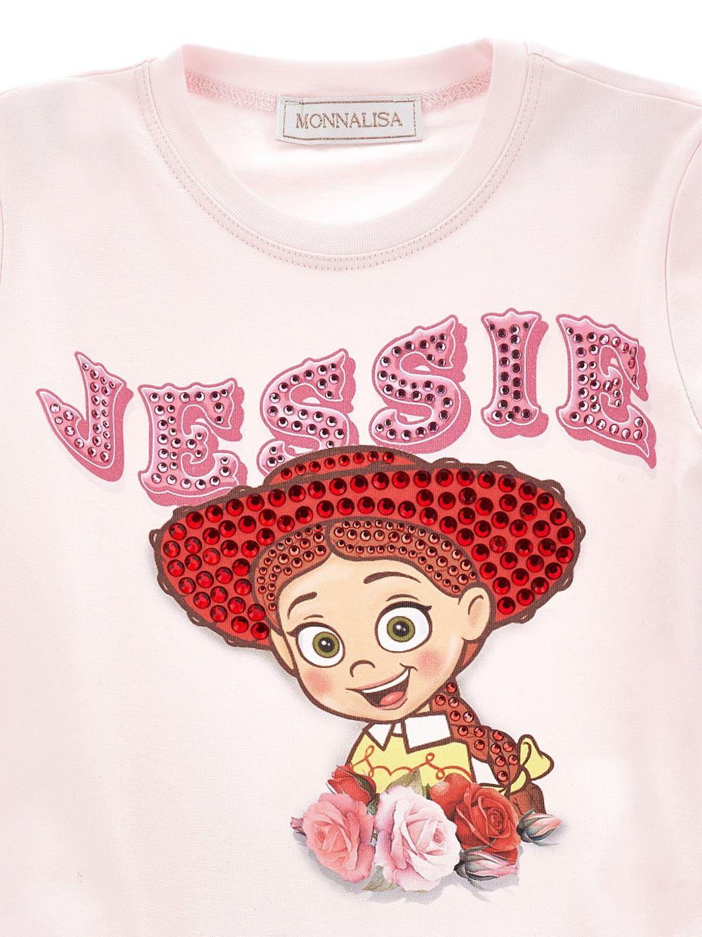 Abito per bambina Monnalisa Kids rosa con stampa grafica Jessie 19H910NP 8004 0091 MONNALISA KIDS 
