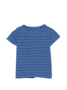 T-shirt per neonato Bonpoint blu con design a righe S06YTSK00005 273 BONPOINT KIDS 