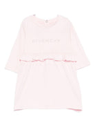 Abito per neonata Givenchy Kids rosa con chiusura posteriore con bottoni automatici H30899 44Z GIVENCHY KIDS 