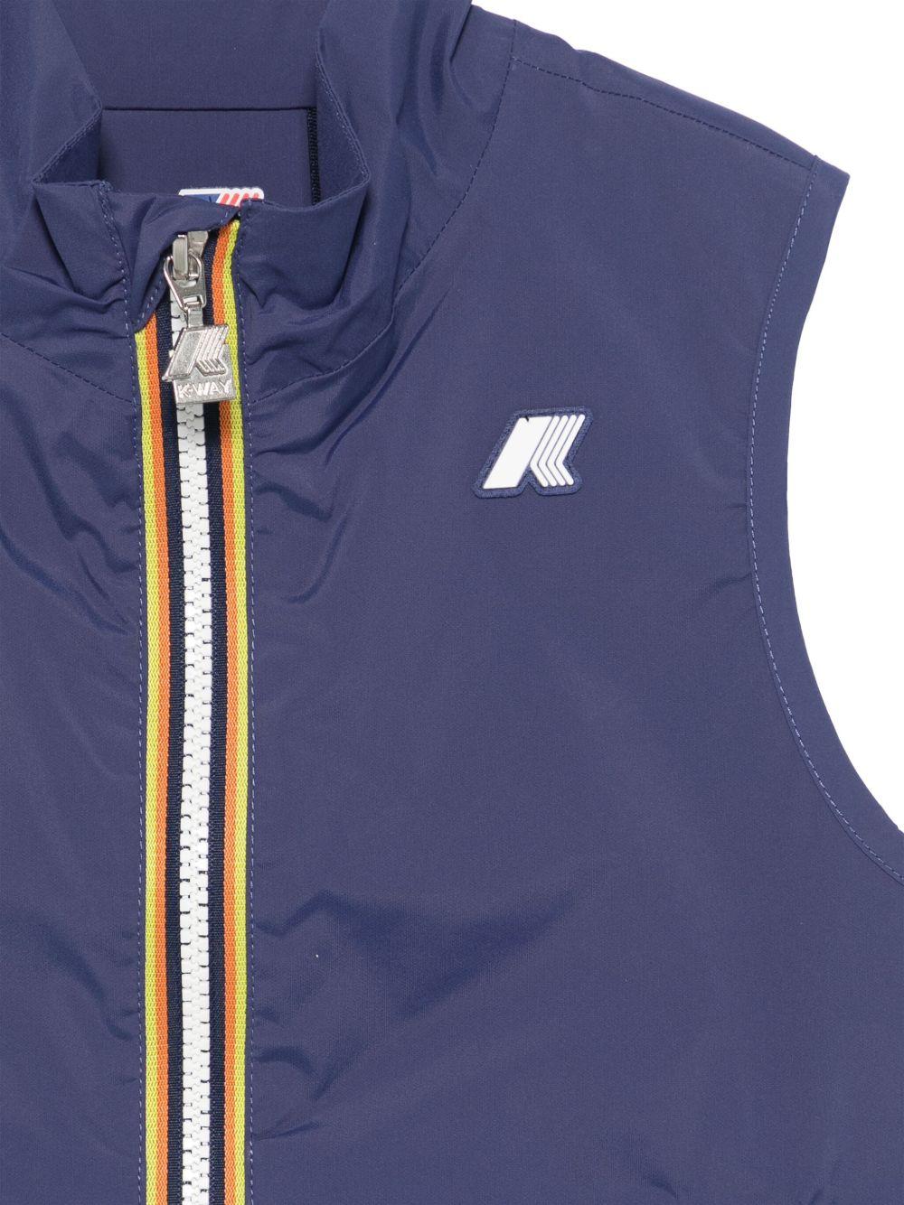 Giubbino smanicato P. Valen per bambino K Way Kids blu con antivento K41336W 867 K-WAY KIDS 