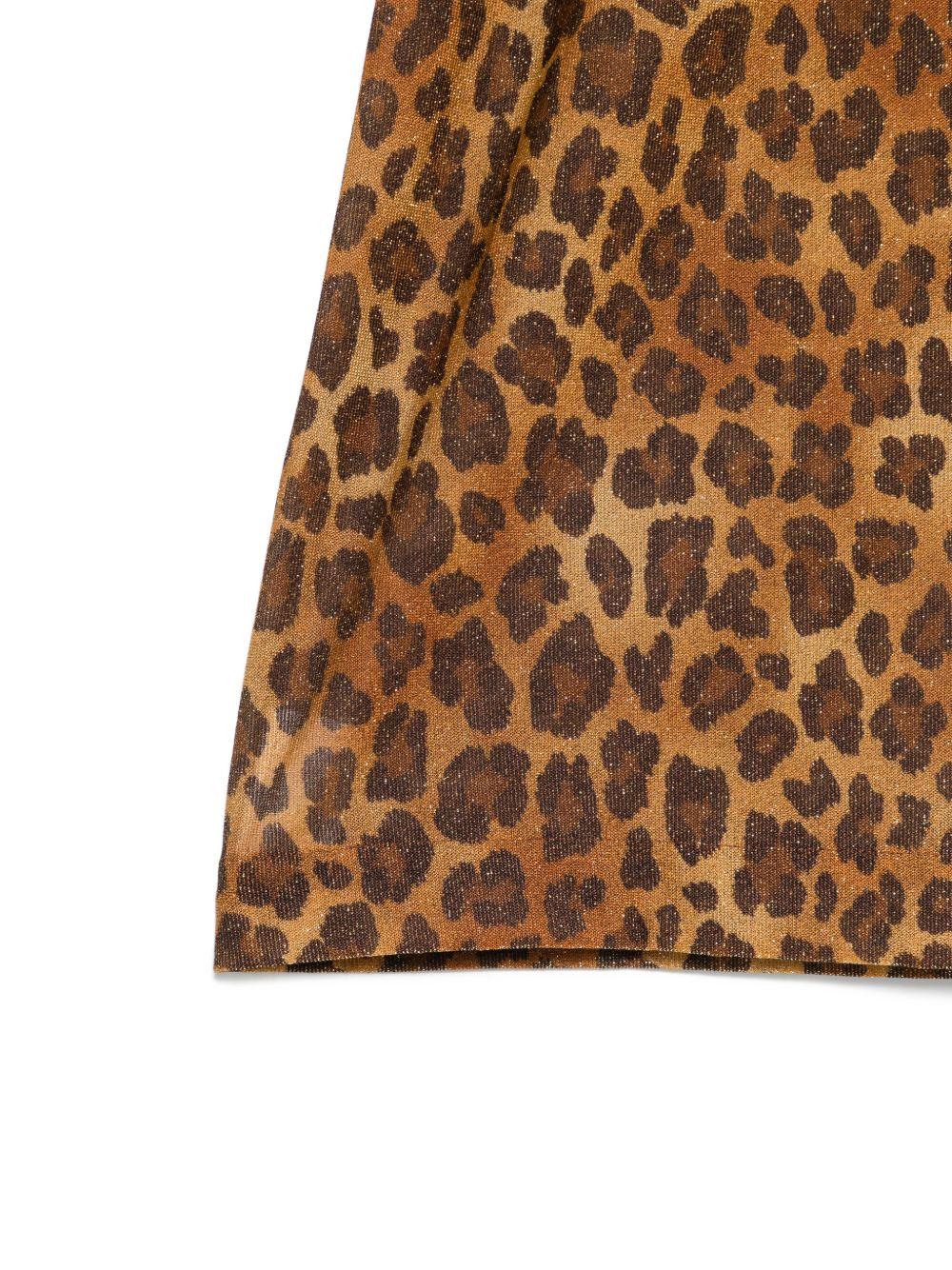 Pantaloni per bambina MC2 Saint Barth Kids marrone con stampa animalier AML0003 00520L MC2 ST. BARTH KIDS 