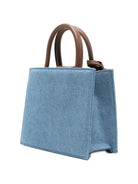 Borsa Shop mini MC2 Saint Barth denim con targhetta logo metallica sul fronte SHBM0002 00009L MC2 ST. BARTH KIDS 