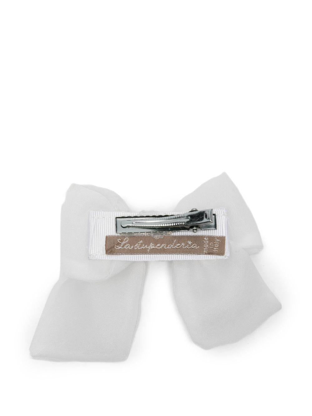 Fermaglio per capelli per bambina La Stupenderia bianco con chiusura a clip 2ABMT56 O60 LA STUPENDERIA KIDS 