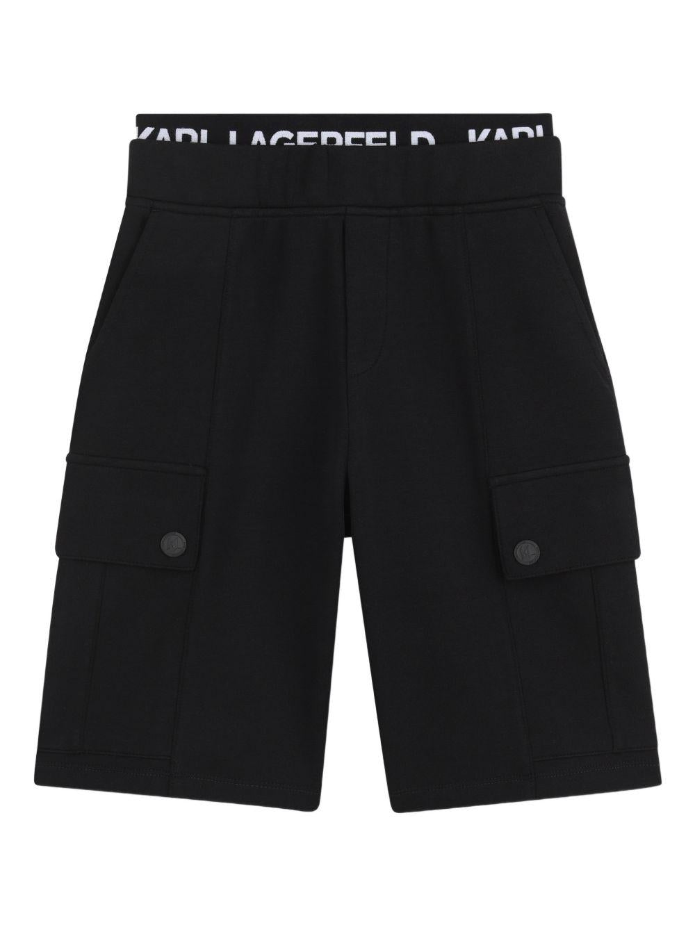 Cargo per bambino Karl Lagerfeld Kids neri con logo in vita Z31083 09B KARL LAGERFELD KIDS 