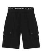 Cargo per bambino Karl Lagerfeld Kids neri con logo in vita Z31083 09B KARL LAGERFELD KIDS 